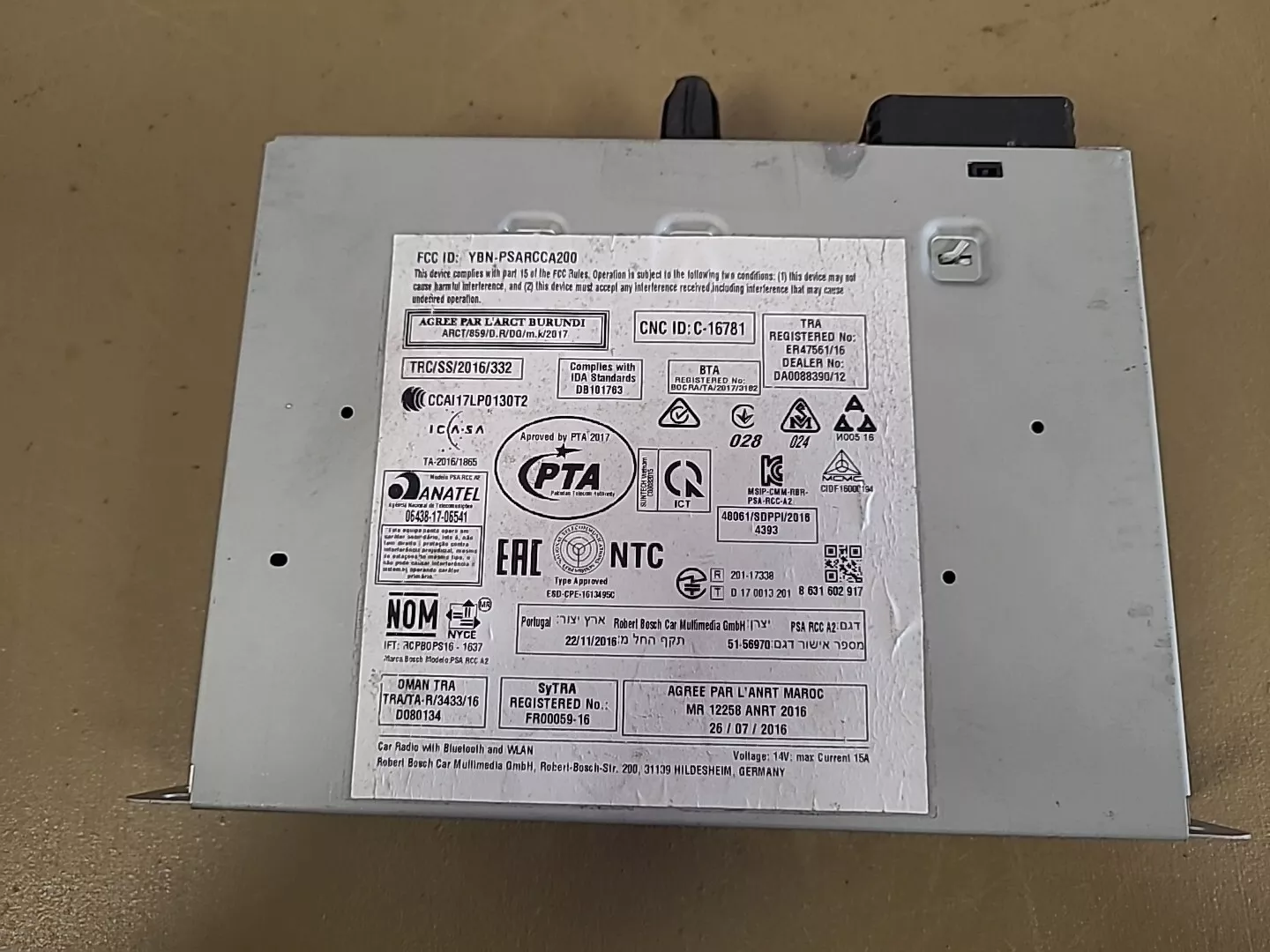 Poste radio avec Bluetooth Bosch CITROËN C3 3 Phase 1 (2016-2020) Ref : 9822730180 – Image 3
