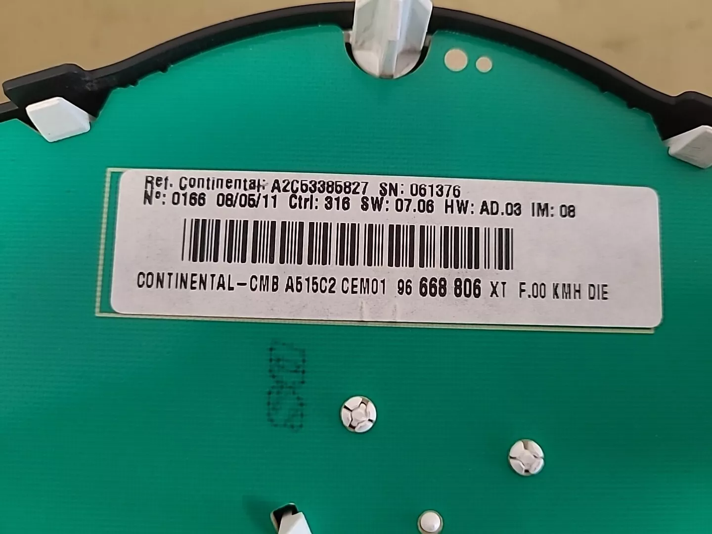 Compteur de vitesse CITROËN C3 2 Phase 1 (2009-2013) 1.4 HDI Ref : 96668806XT – Image 7