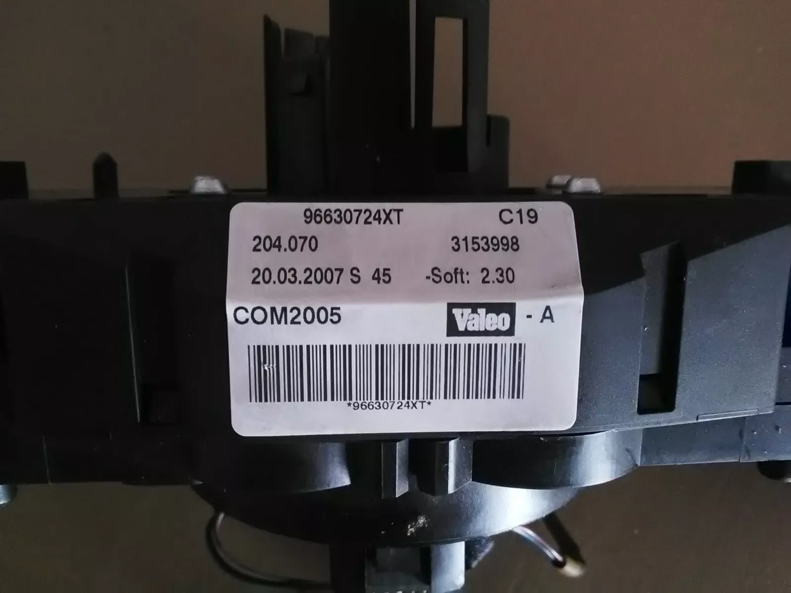 Com2000 Valeo PEUGEOT 207 Phase 1 (2006-2009) Ref : 96630724XT – Image 3