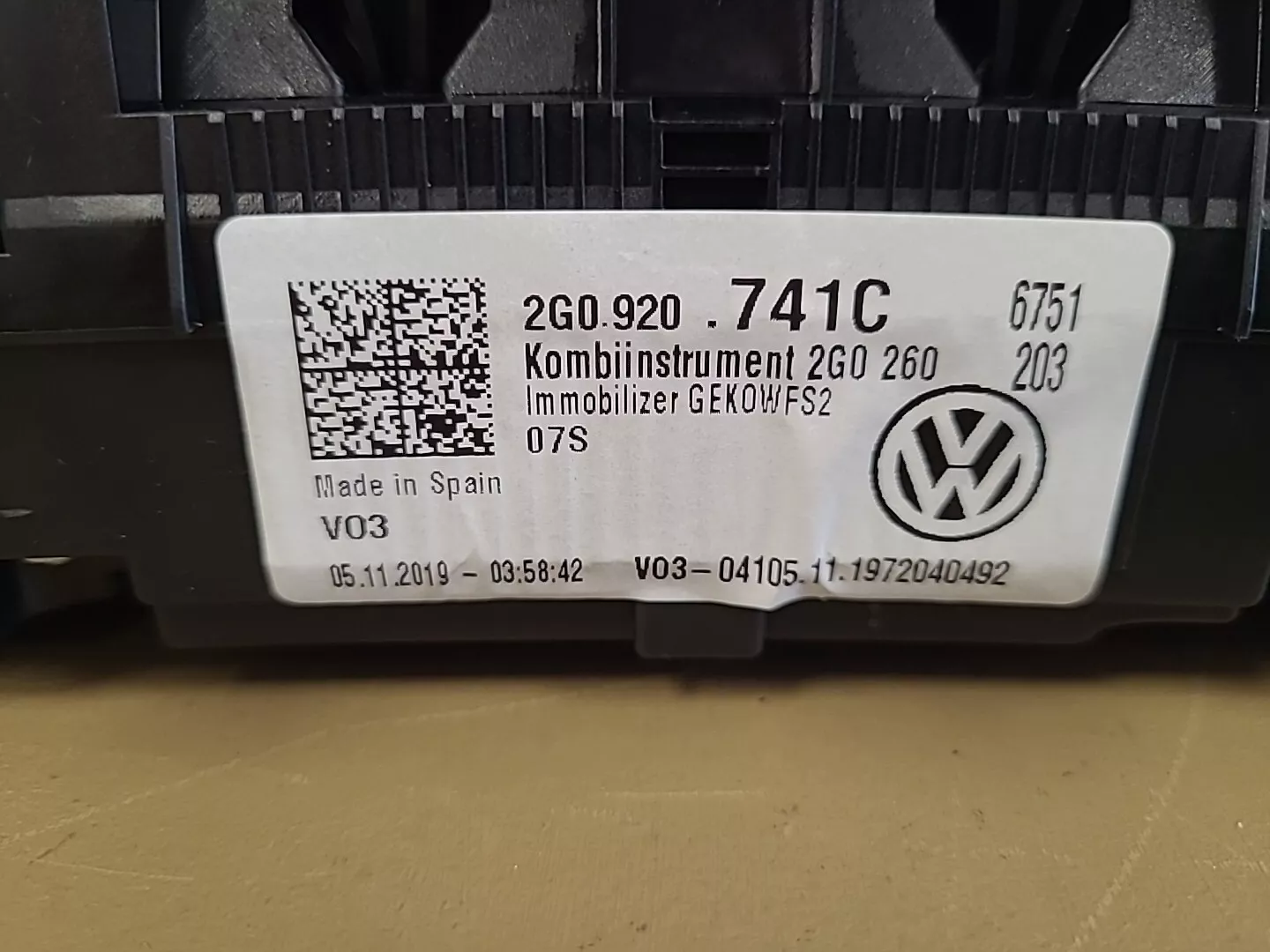 Compteur de vitesse VOLKSWAGEN Polo 6 Phase 1 (2017-2021) Ref : 2G0920741C – Image 4