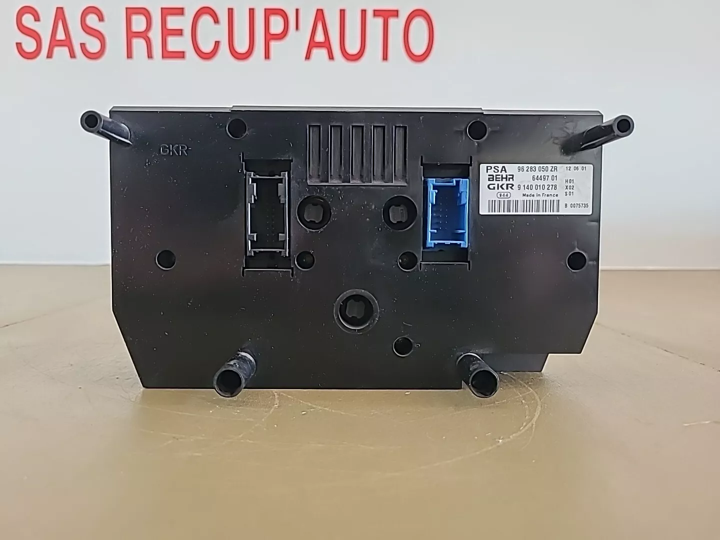 Commande de ventilation et chauffage PEUGEOT 206 Phase 2 (2003-2009) Ref : 96283050ZR – Image 2